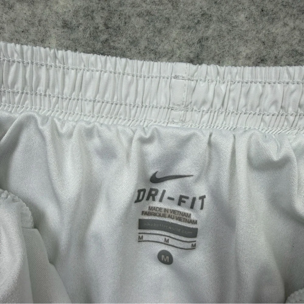 Women’s Nike Dri Fit White/pink/neon Yellow Lined Running Shorts Size Medium - Picture 7 of 14